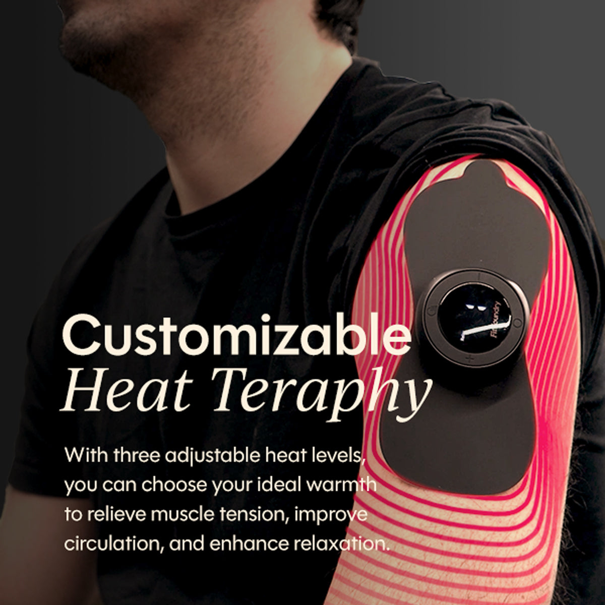 Fit Foundry Wearable Relief Pad - Portable Heating & Vibration Therapy Pad for Targeted Pain Relief and Muscle Recovery