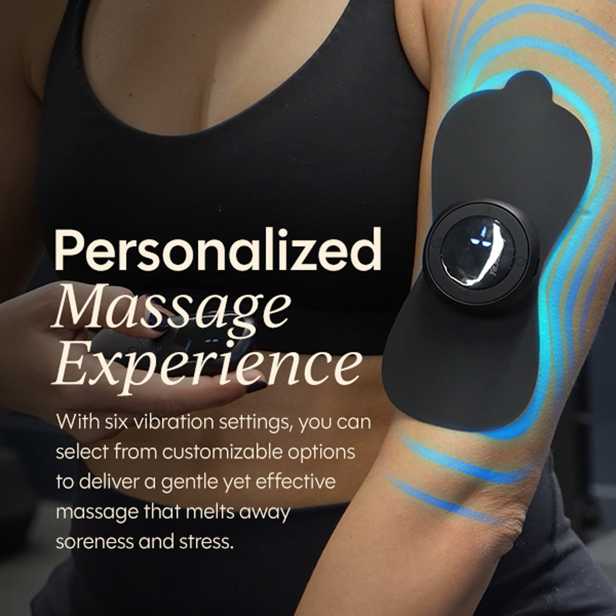 Fit Foundry Wearable Relief Pad - Portable Heating & Vibration Therapy Pad for Targeted Pain Relief and Muscle Recovery