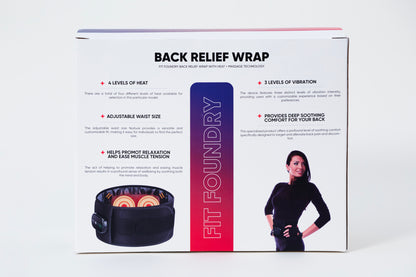 Fit Foundry Heat + Massage Back Wrap - Targeted Comfort for Back Pain Relief and Relaxation