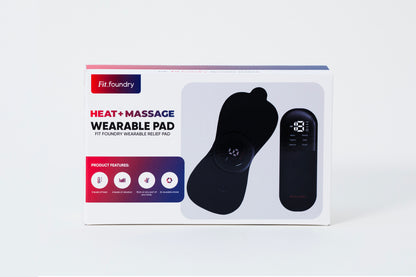 Fit Foundry Wearable Relief Pad - Portable Heating & Vibration Therapy Pad for Targeted Pain Relief and Muscle Recovery