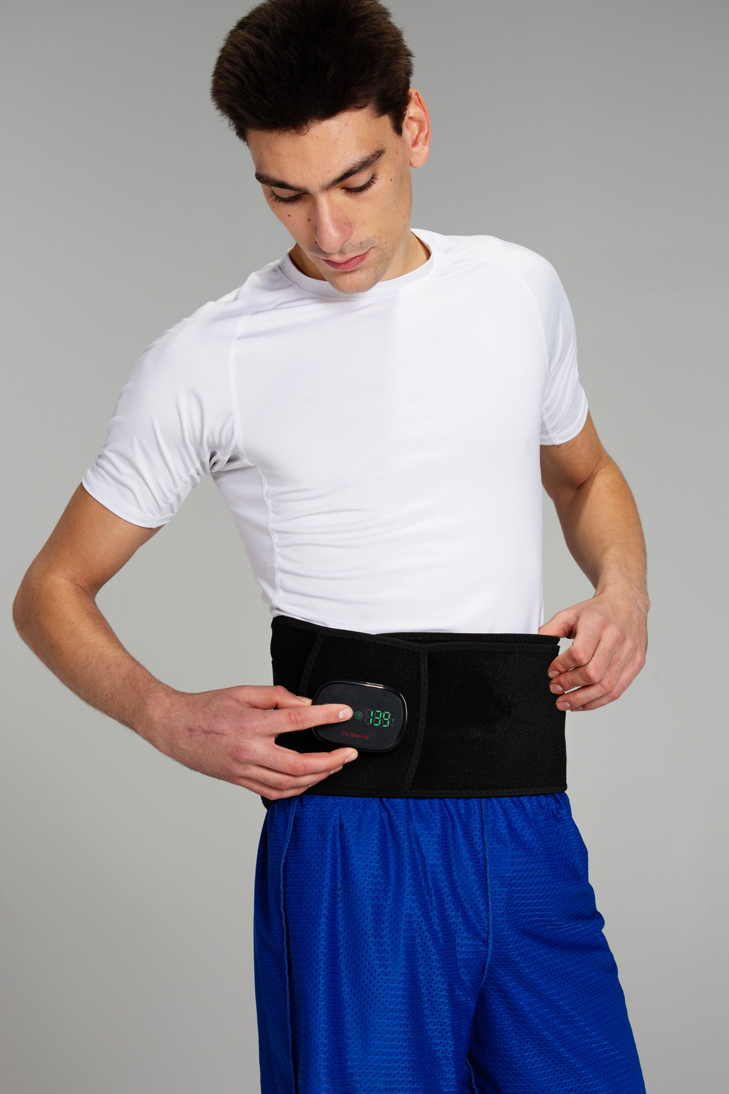 Fit Foundry Heat + Massage Back Wrap - Targeted Comfort for Back Pain Relief and Relaxation